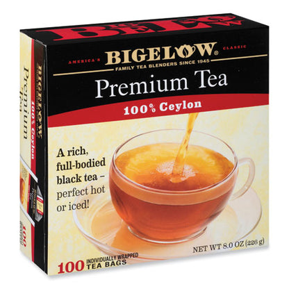 Single Flavor Tea, Premium Ceylon, 100 Bags/box