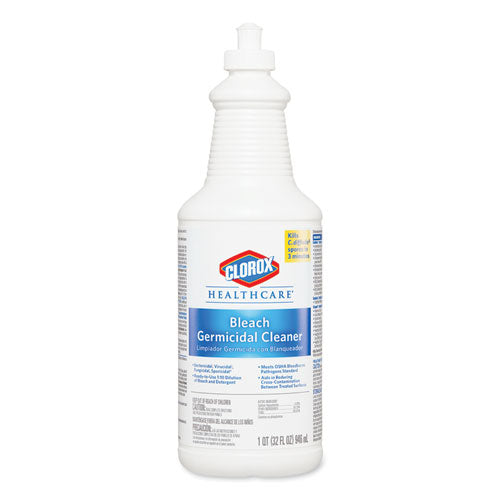 Bleach Germicidal Cleaner, 32 Oz Pull-top Bottle, 6/carton