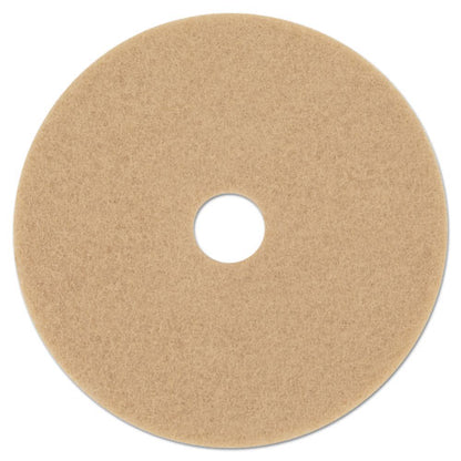 Ultra High-speed Floor Burnishing Pads 3400, 20" Diameter, Tan, 5/carton