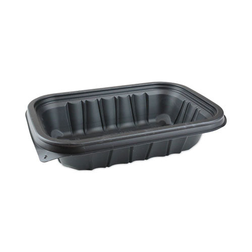 Earthchoice Entree2go Takeout Container, 24 Oz, 8.66 X 5.75 X 1.97, Black, Plastic, 300/carton