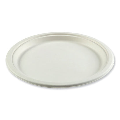 Bagasse Pfas-free Dinnerware, Plate, 10" Dia, Tan, 500/carton