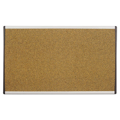 Arc Frame Cubicle Cork Board, 24 X 14, Tan Surface, Silver Aluminum Frame