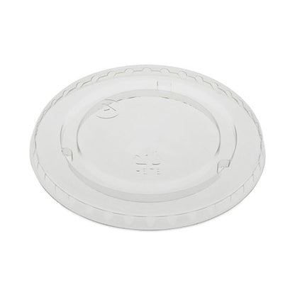 Earthchoice Strawless Rpet Lid, Flat Lid, Fits 9 Oz To 20 Oz "a" Cups, Clear 1,020/carton