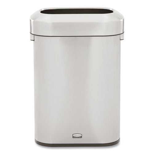 Refine Series Waste Receptacle, 15 Gal, Plastic/stainless Steel