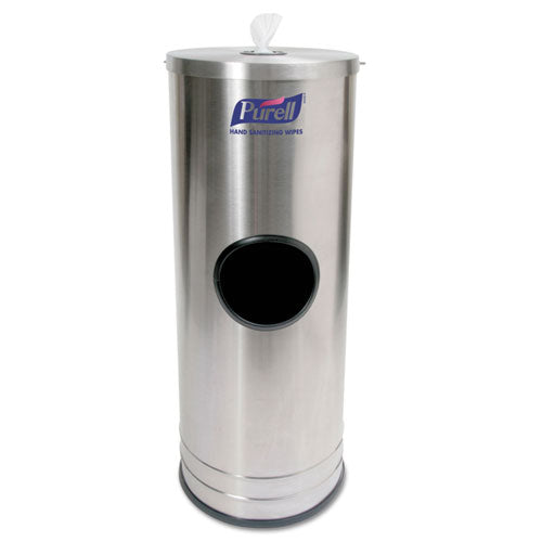 Dispenser Stand For Sanitizing Wipes, 1,500 Wipe Capacity, 10.25 X 10.25 X 14.5, Stainless Steel