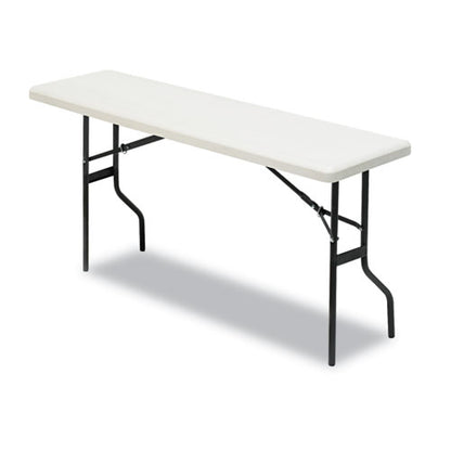 Indestructable Classic Folding Table, Rectangular, 72" X 18" X 29", Platinum