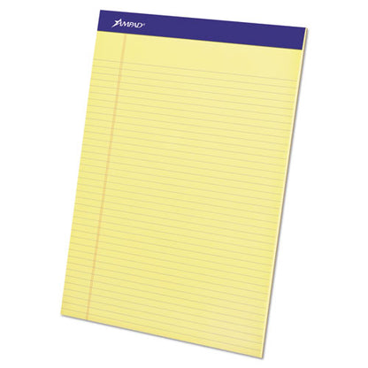 Perforated Writing Pads, Narrow Rule, 50 Canary-yellow 8.5 X 11.75 Sheets, Dozen