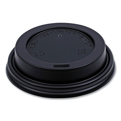 Hot Cup Lids, Fits 8 Oz Hot Cups, Black, 1,000/carton