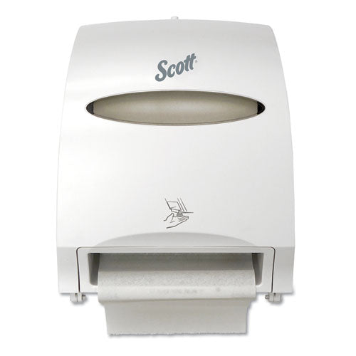 Essential Electronic Hard Roll Towel Dispenser, 12.7 X 9.57 X 15.76, White