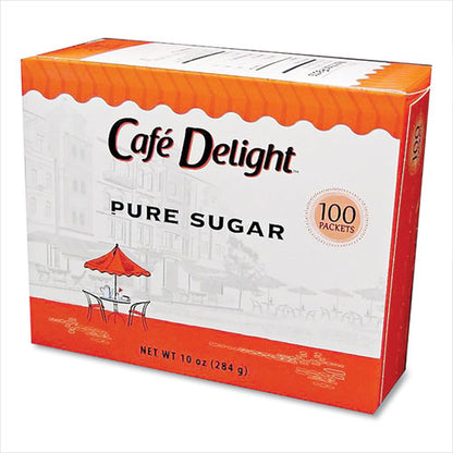 Pure Sugar Packets, 0.10 Oz Packet, 100 Packets/box