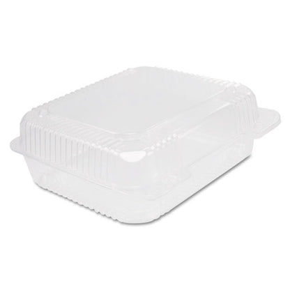 Staylock Clear Hinged Lid Containers, 7.8 X 8.3 X 3, Clear, Plastic, 125/bag, 2 Bags/carton