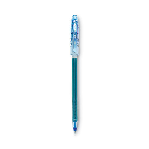 Neo-gel Gel Pen, Stick, Fine 0.7 Mm, Blue Ink, Translucent Blue Barrel, Dozen