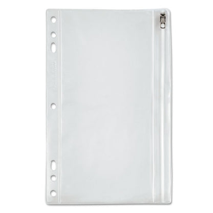 Zippered Ring Binder Pocket, 6 X 9.5, Clear