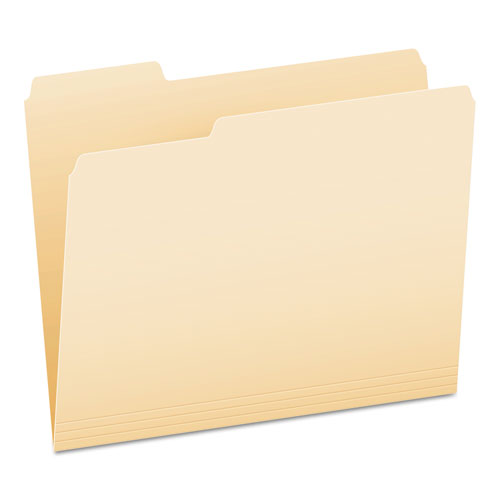 Manila File Folders, 1/3-cut Tabs: Assorted, Letter Size, 0.75" Expansion, Manila, 100/box