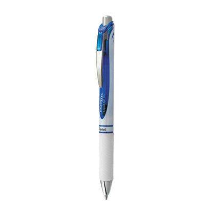 Energel Rtx Gel Pen, Retractable, Medium 0.7 Mm, Blue Ink, White/translucent Blue Barrel