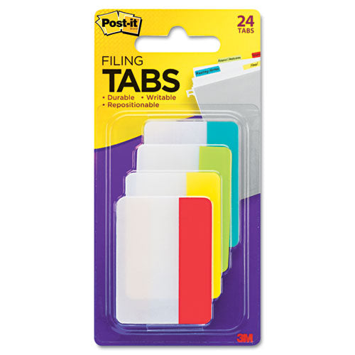 Solid Color Tabs, 1/5-cut, Assorted Colors, 2" Wide, 24/pack