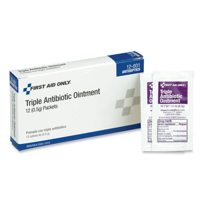 First Aid Kit Refill Triple Antibiotic Ointment, Packet, 12/box