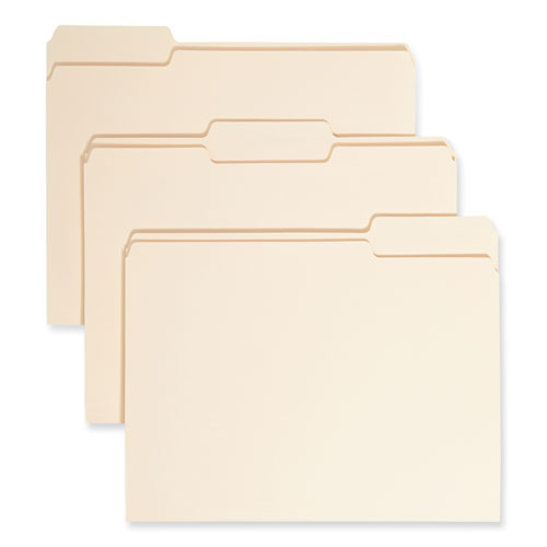 Manila File Folders, 1/3-cut Tabs: Assorted, Letter Size, 0.75" Expansion, Manila, 24/pack