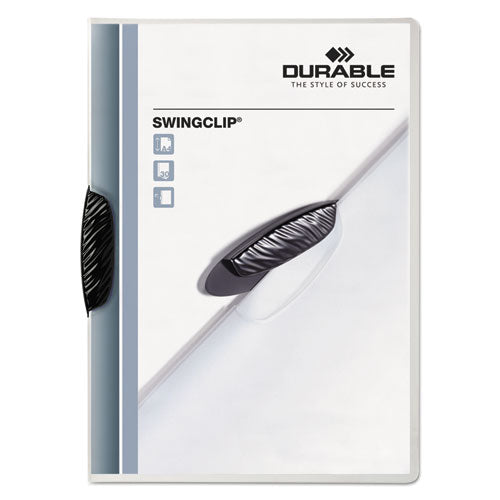 Swingclip Clear Report Cover, Swing Clip, 8.5 X 11, Black Clip, 25/box