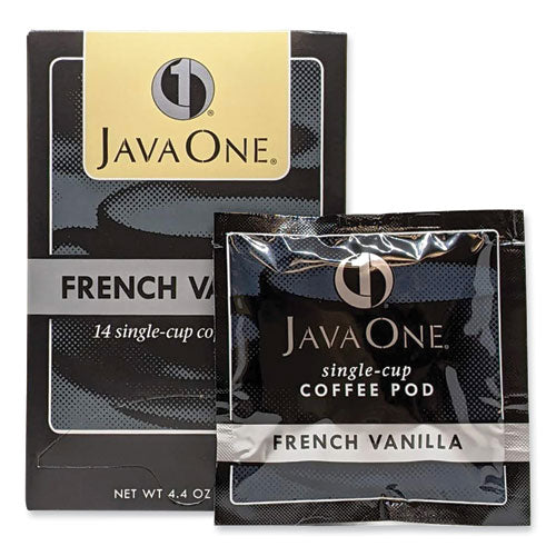 Coffee Pods, French Vanilla, Single Cup, 14/box