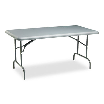 Indestructable Industrial Folding Table, Rectangular, 60" X 30" X 29", Charcoal