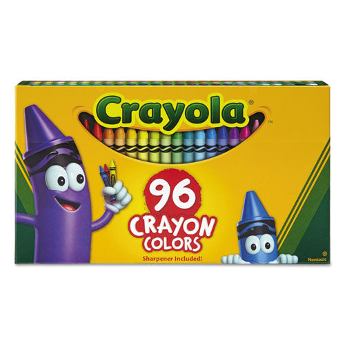 Classic Color Crayons In Flip-top Pack With Sharpener, 96 Colors/pack