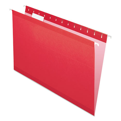 Colored Reinforced Hanging Folders, Legal Size, 1/5-cut Tabs, Assorted Colors, 25/box