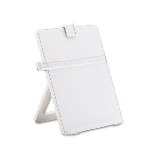 Non-magnetic Desktop Copyholder, 25 Sheet Capacity, Plastic, Platinum