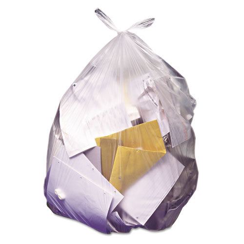 High-density Waste Can Liners, 56 Gal, 22 Mic, 43" X 48", Natural, 25 Bags/roll, 6 Rolls/carton