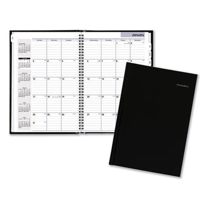 Dayminder Hard-cover Monthly Planner, Ruled Blocks, 11.75 X 8, Black Cover, 14-month (dec To Jan): 2023 To 2025