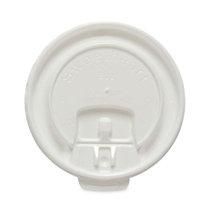 Lift Back And Lock Tab Cup Lids For Foam Cups, Fits 8 Oz Trophy Cups, White, 100/pack