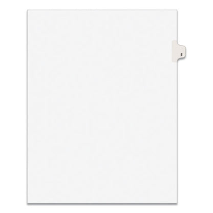 Preprinted Legal Exhibit Side Tab Index Dividers, Avery Style, 10-tab, 5, 11 X 8.5, White, 25/pack