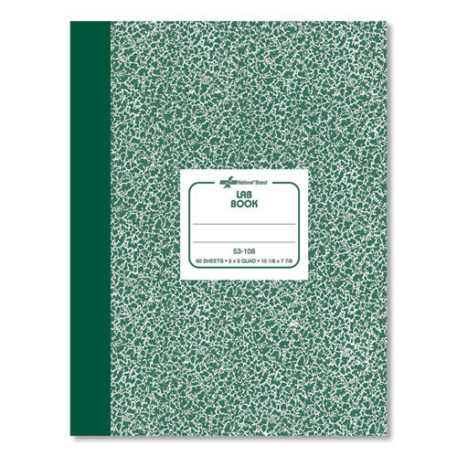 Composition Lab Notebook, Quadrille Rule, Green Cover, (60) 10.13 X 7.88 Sheets