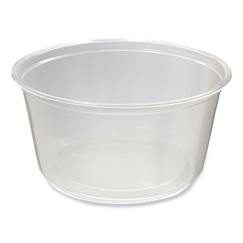 Microwavable Deli Containers, 12 Oz, 4.6 Diameter X 2.3 H, Clear, Plastic, 500/carton