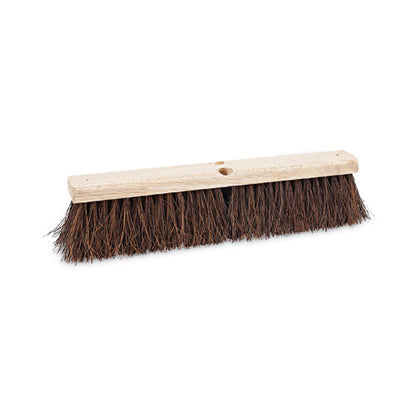 Floor Brush Head, 3.25" Natural Palmyra Fiber Bristles, 18" Brush