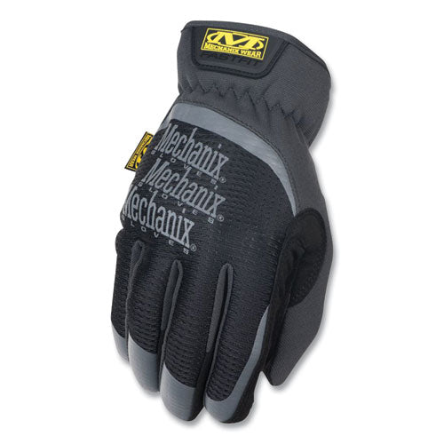 Fastfit Work Gloves, Black/gray, Large