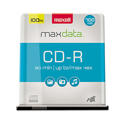 Cd-r Discs, 700 Mb/80 Min, 48x, Spindle, Silver, 100/pack