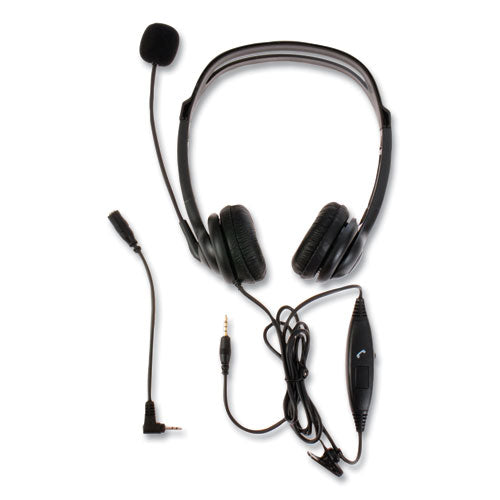 Zum Zum350b Binaural Over The Head Headset, Black