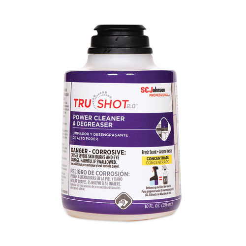 Trushot 2.0 Power Cleaner, Clean Fresh Scent, 10 Oz Cartridge, 4/carton