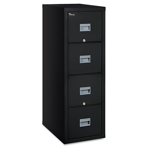 Patriot By Fireking Insulated Fire File, 1-hour Fire Protection, 4 Legal/letter File Drawers, Black, 17.75" X 25" X 52.75"