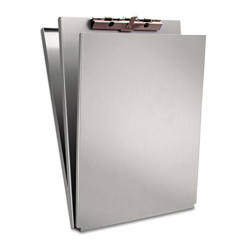 A-holder Aluminum Form Holder, 0.5" Clip Capacity, Holds 8.5 X 11 Sheets, Silver