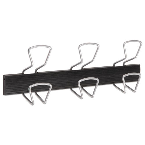 Wall-mount Coat Hooks, 18.11 X 2.95 X 6.45, Metal, Silver, 22 Lb Capacity