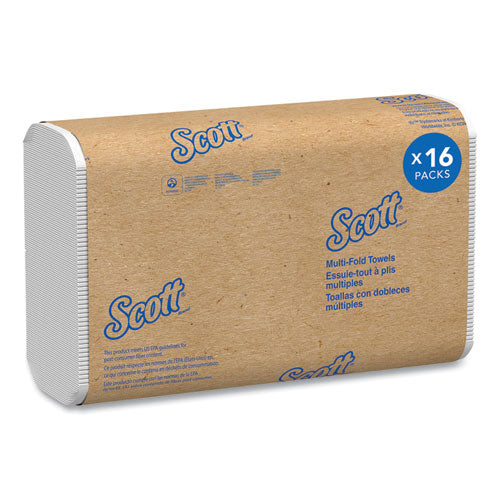 Essential Multi-fold Towels, Absorbency Pockets, 1-ply, 9.2 X 9.4, White, 250/pack, 16 Packs/carton