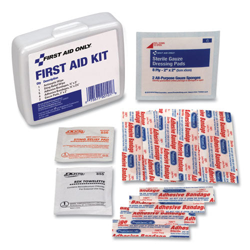 First Aid On The Go Kit, Mini, 13 Pieces, Plastic Case