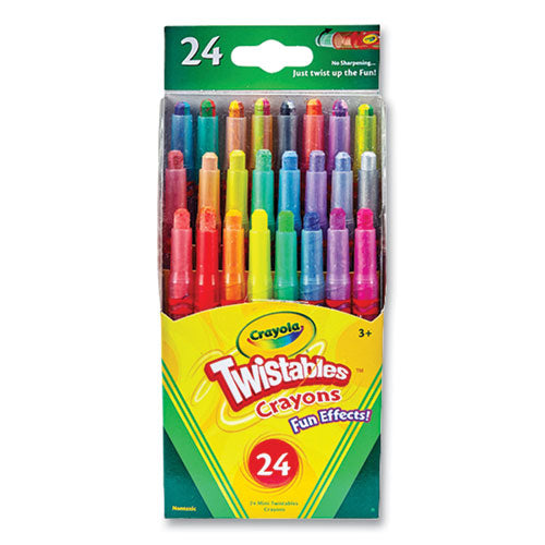 Twistables Mini Crayons, Assorted, 24/pack