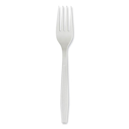 Heavyweight Polypropylene Cutlery, Fork, White, 1000/carton