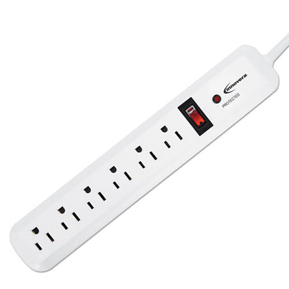 Surge Protector, 6 Ac Outlets, 4 Ft Cord, 540 J, White