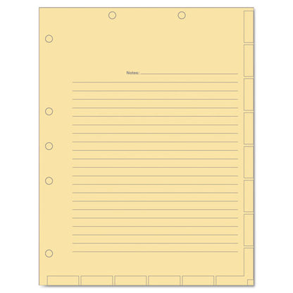 Medical Chart Index Divider Sheets, Untabbed, 11 X 8.5, Manila, 400/box