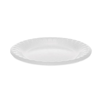 Placesetter Deluxe Laminated Foam Dinnerware, Plate, 6" Dia, White, 1,000/carton