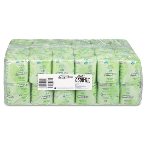 100% Recycled 2-ply Bath Tissue, Septic Safe, 2-ply, White, 500 Sheets/roll, 48 Rolls/carton